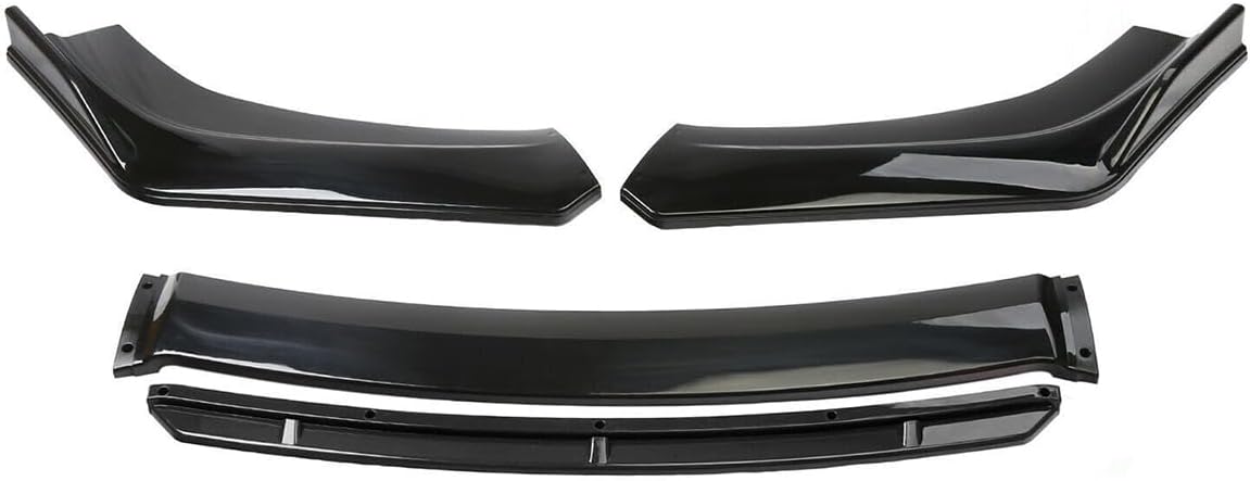 Fit For 2003-2013 In-fini-ti G37 G35 Front Bumper Lip Spoiler Splitter Body + Strut Rods Chin Diffuser,Glossy Black PP