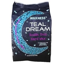 Waxness Teal Dream Hard Wax Beads 2.2 lb 1 kg Rosin-Free Stripless Wax for Sensitive Skin, Creamy Texture, Professional Use Made in Italy