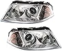 Garage-Pro Headlight Assembly Compatible with 2001-2005 Volkswagen Passat Halogen, New Body Style, Set of 2, Driver and Passenger Side, Clear Lens