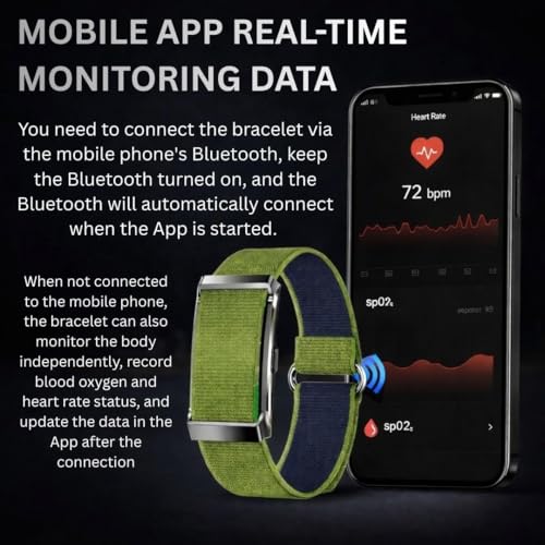 Image of StyleOxx GT Pro Smart Fitness Band,24 /7 Activity Tracking, Heart Rate Monitoring, HRV Analysis, Stress and Sleep Tracking, 30+ Days Battery Life, Ai-Analysis,Subscription Free App (Fern Green)