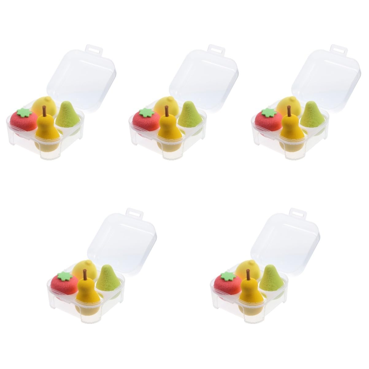 minkissy 20stücke Fruchtige Make-up Schwämme Teiliges Für Flüssig Und Puder-make-up Mit Aufbewahrung Weich Und Hautfreundlich Für Präzise Anwendung Und Reinigung