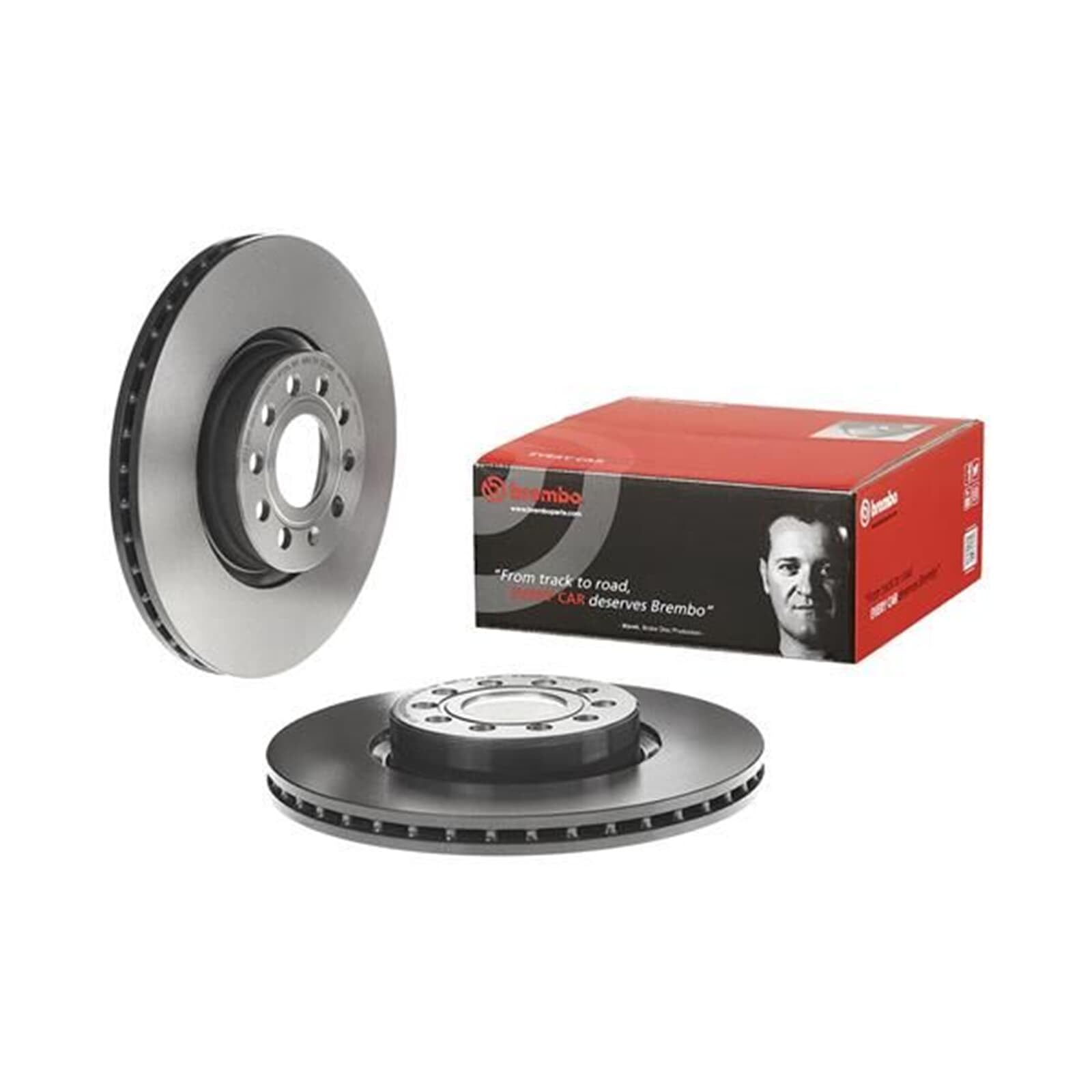 brembo Bremsscheiben + Beläge vorne + hinten | 09.9772.11 + P85075 + 08.A202.11 + P85109 passend für Passat 3C B6 B7 CC