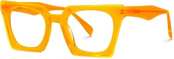 VOOGLAM Square Blue Glasses for Women Anti Eyestrain Dry Eyes Computer Phone TV Eyewear