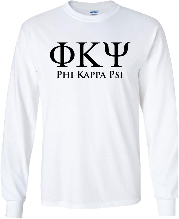 Phi Kappa Psi Long Sleeve T-Shirt Black Greek Letters Design
