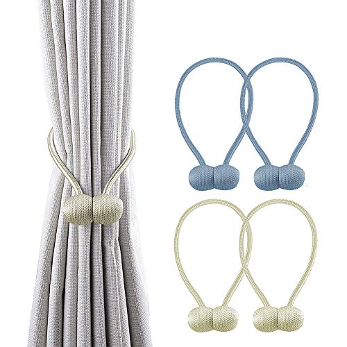 XYDZ Alzapaños magnéticos para Cortinas, 4 Unidades, Imán para Cortinas con Detalle...