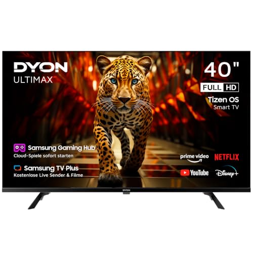 DYON ULTIMAX 40F-TI - 40 Zoll (100 cm) Full-HD Smart TV mit Samsung Tizen OS, Triple Tuner (DVB-C/-S2/-T2), Samsung Smart & Gaming Hub, Prime Video, Netflix, Disney+ [2025]