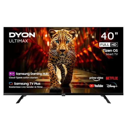 DYON ULTIMAX 40F-TI - 40 Zoll (100 cm) Full-HD Smart TV mit Samsung Tizen OS, Triple Tuner (DVB-C/-S2/-T2), Samsung Smart & Gaming Hub, Prime Video, Netflix, Disney+ [2025]