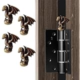 WLHYHH Hinge Heads Decorative Topper Cat Gargoyle Magnet Door Hinge Topper Home Decoration (Dragon4)