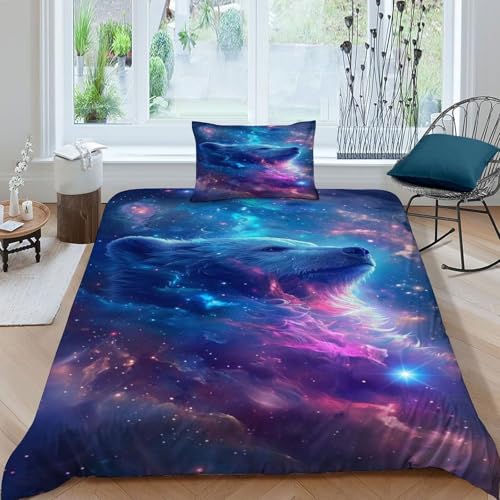Ours parure de lit microfibre douce imprimé animalier single