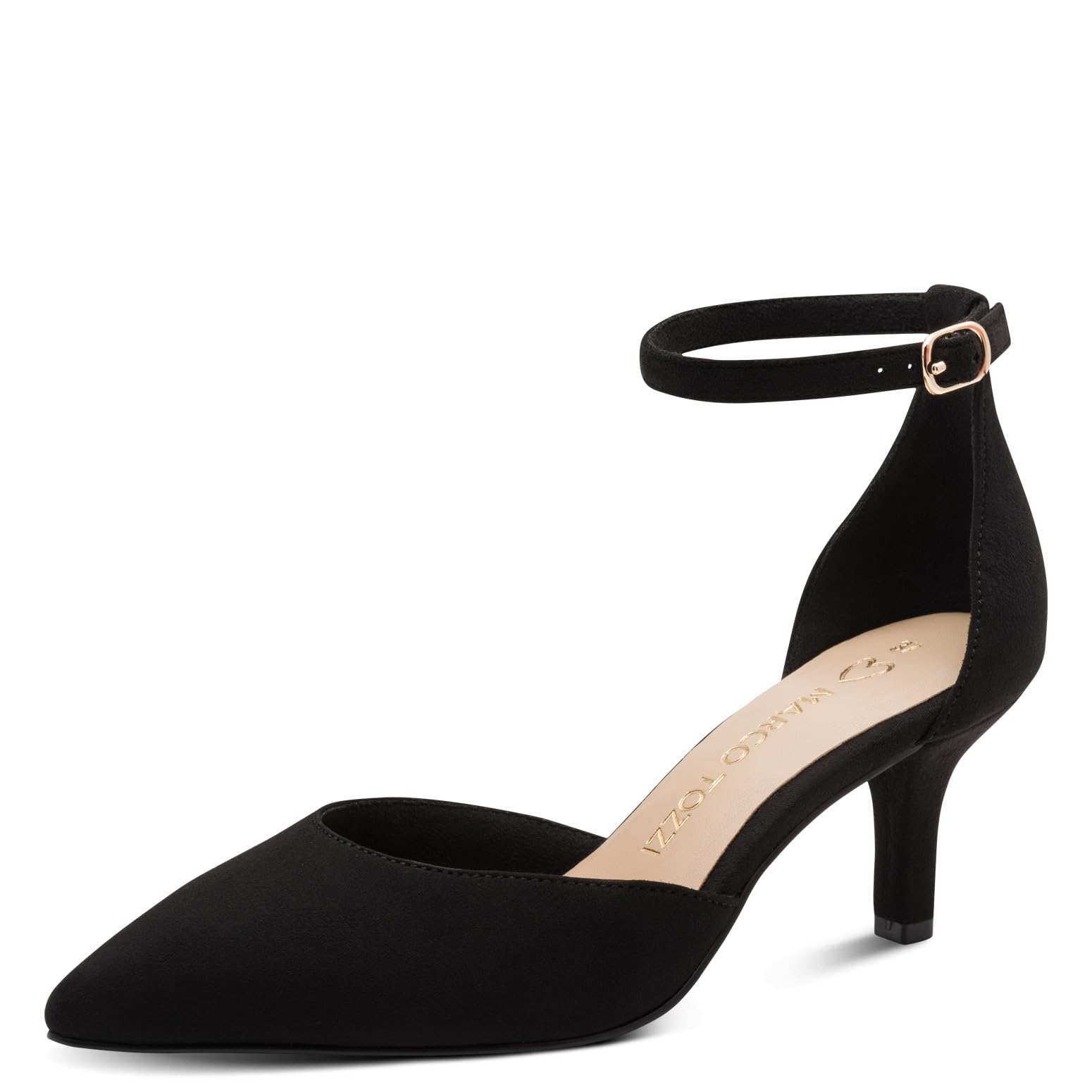 MARCO TOZZI Women Pumps Soft Feel Me Footbed Soft Lining Pointed, Black (Black), 4.5 UK