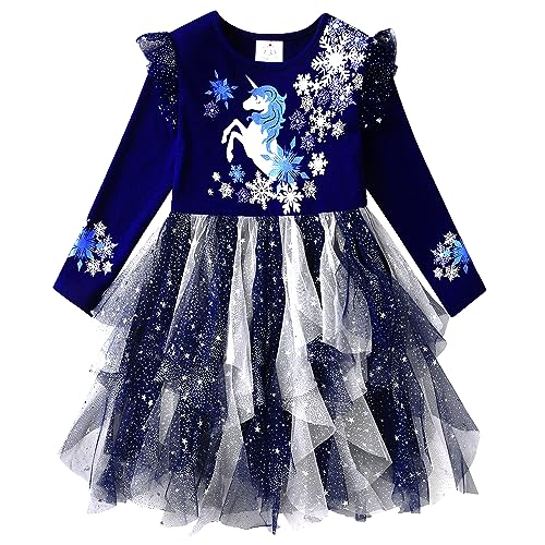 Vestidos de invierno para niñas con falda de tul para entretiempo y frío