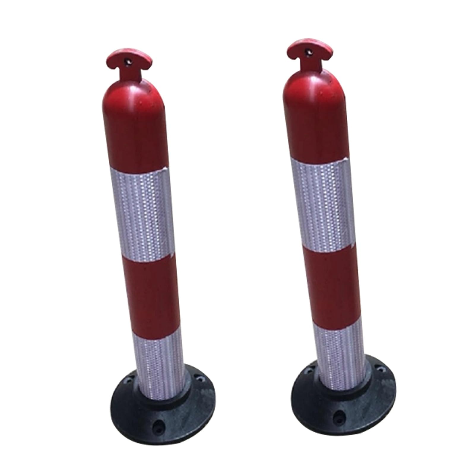 Conos Señalizacion, Conos de Advertencia de Caucho, Base Desmontable. se Puede Conectar a Cadenas y Cintas de Advertencia. Ideal para Estacionamientos y Arcenes (2 PCS)