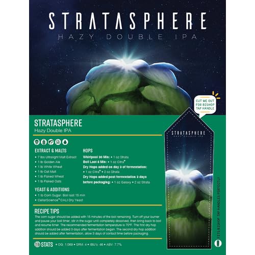 DIPA Stratasphere Hazy Double IPA (Imperial) Premium Homebrewing Extract Ingredient Beer Kit from Brewmaster BMKIT128