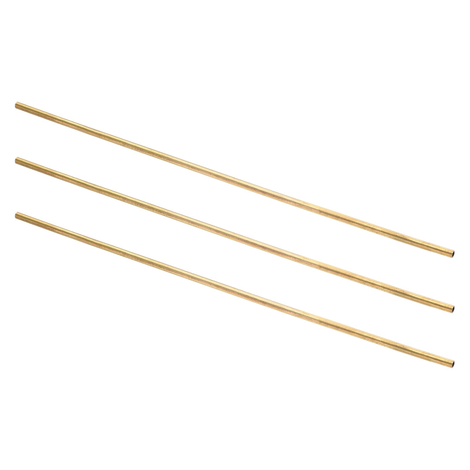 Tubo Tondo in Ottone H62 3mm x 0.5mm x 200mm QUARKZMAN 3 Pezzi per Progetti Fai-da-Te