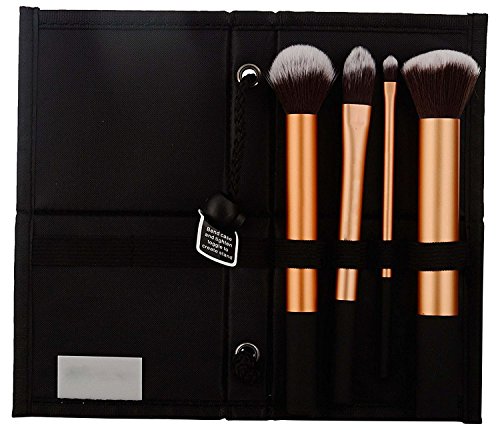 FOK Set of 4Pc Complete Makeup Brush Kit Foundation/Powder Brush Cosmetic Tool Blush Brush