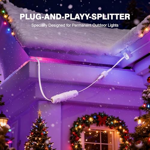 Luces permanentes Govee Pro H706C con cable de extensión impermeable para empalmes 7