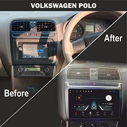 Image of 9 inch Android 10 Car Stereo for Volkswagen Polo | 2GB RAM 32GB ROM | Full HD Display, WiFi, GPS, Bluetooth, SWC | Frame & HD Reverse Camera Included | Coupler-to-Coupler Fit | 1-Year Warranty