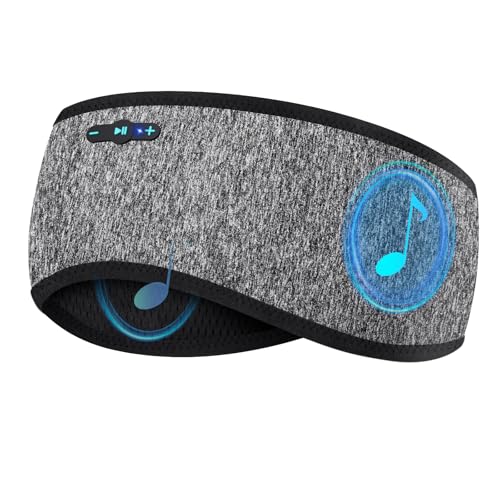 Veeniitosr Bluetooth Headband Sleep Headphones with Bluetooth 6.0, 20Hrs Wireless Headband Headphones with HD Stereo Speakers for Side Sleepers, Detachable and Washable Bluetooth Headband