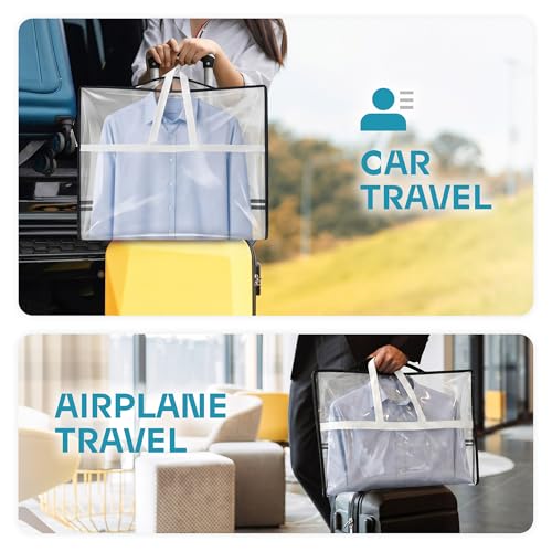 Image of Lazebox 43 inch Travel Garment Bag with Accessories Zipper Pocket, Heavy Duty Suit Bag for Suits, Tuxedos, Dresses, Coats