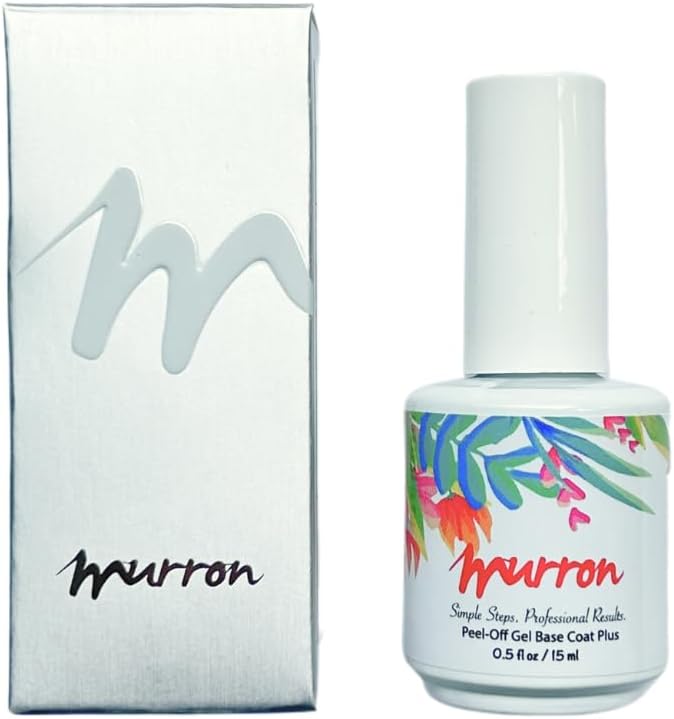 Murron Peel Off Gel Base Coat Plus 15ml UV LED Light Non Toxic Vegan Cruelty Free New Upgraded Formula