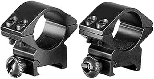 Miniatura 10 de 360 Tactical 2 anillos de alcance de rifle de perfil medio y bajo de 1 pulgada para anillos ópticos de riel de cola de milano de 0.433 in