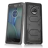 Asuwish Phone Case for Moto G5S Plus Cover Hybrid Rugged Shockproof Hard Drop Proof Full Body Protective Heavy Duty Mobile Bumper Cell Accessories Motorola Moto G5S+ 5S G5Splus XT1803 Women Men Black