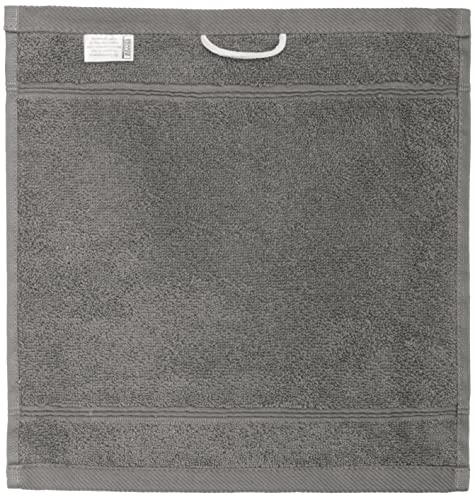 Miniatura 5 de Brandsseller Juego De 10 Toallas De Jabón 30 X 30 Cm Franela Toalla Para Invitados Con Percha Algodón 470 G M Baño Hogar - Antracita