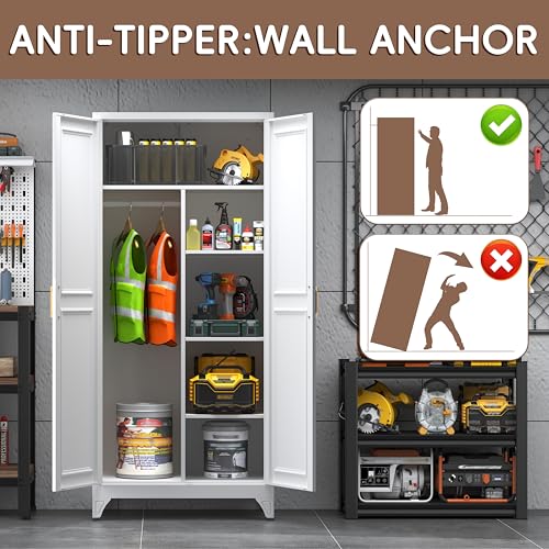 SteeLoong Armoire Wardrobe Closet,71" H Wardrobe Cabinet with Hanging Rod - image 7