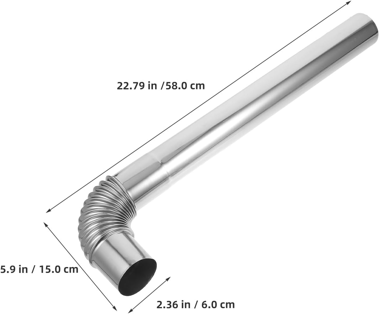Cabilock 4pcs Stove Pipe: Heavy-Duty Stainless Steel Chimney Pipe with Elbow Connectors for Wood Stove Water Heater Boiler - Ventilation Tube for Residential and Commercial Spaces