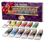 Myartscape Oil Paint Set - 21ml x 12 Tubes - Artist Quality - Lightfast - Heavy Body - Highly Pigmented Oil-based Colors - Excellent Coverage - Professional Painting Supplies - Image 1