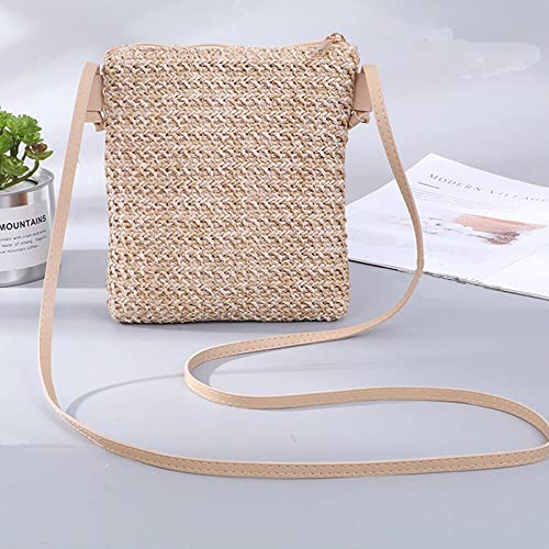 Straw Crossbody Bag for Women Small Summer Beach Purse and Handbag Ladies Casual Messenger Bags4