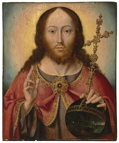 Salvator Mundi par Joos Van Cleve poster de salon sur toile 50 x 70 cm