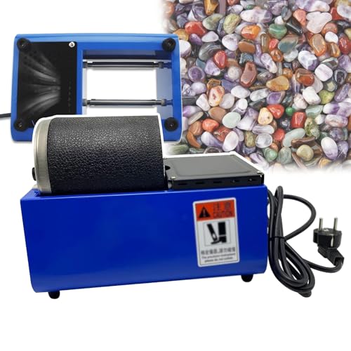 WhAeoy Kit De Pulidora De Rocas Profesional, Pulidora De Rocas Eléctrica, Máquina Pulidora De Rocas Rotativa, Gran Potencia De Funcionamiento/vibración Uniforme, Bajo Nivel De Ruido,A