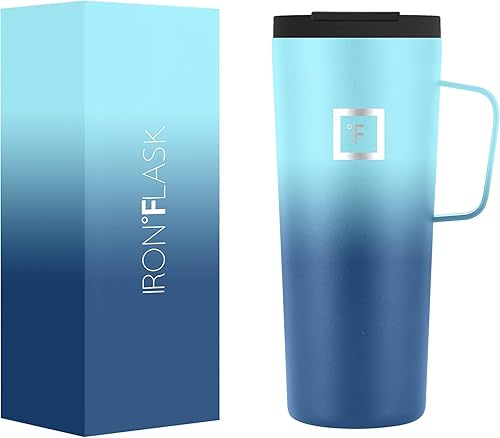 Miniatura 1 de IRON FLASK - Taza para café 2.0 con asa de 24onzas. A prueba de fugas, botella de acero inoxidable moderna con aislamiento al vacío de doble pared,