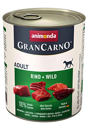 animonda Gran Carno adult Hundefutter, Nassfutter für erwachsene Hunde, Kräftige Variation, 6 x 800 g