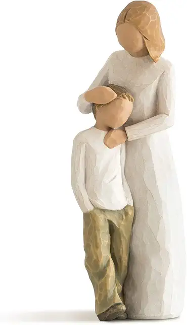 Willow Tree Mother and Son Figurine - Hand-Painted Resin Sculpture
