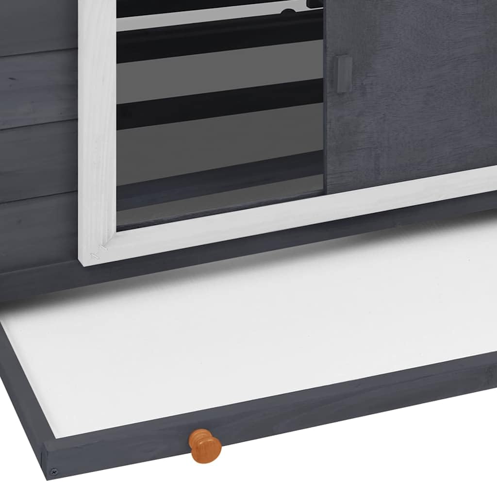 Gallinero de madera con 2 cajas nido, gallinero, gallinero, gallinero, gallinero, gallinero, gallinero, gallinero de madera de abeto con bandeja de suelo, gris y blanco, 150 x 96 x 110