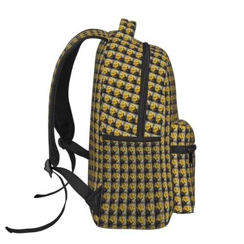 Mochila para viajes y trabajo con estampado de narcisos ligera 3
