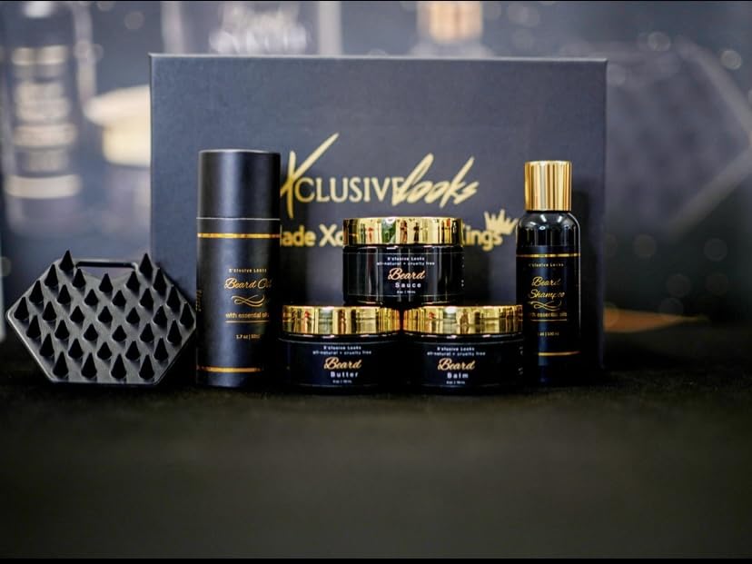 X'clusive Looks Full Beard Care Line, 1 Fl Oz (Pack of 6), Black