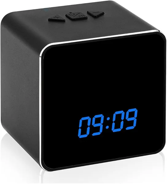 4K Small Security Camera for Home, Pets Cat Dog Camera, Indoor Cameras with Bluetooth Speaker, Nanny Camera Clock with Night Vision and Motion Detection