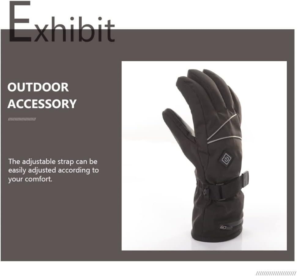 BESPORTBLE 1pair Heated Gloves for Warm Outdoor Gloves for Skiing Cycling Running Temperature Settings Versatile Heating