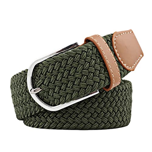 Casual Belt for Men and Women,Stretch Braided Woven Elastic Mens Belts for Pants Jeans,Width 1.3