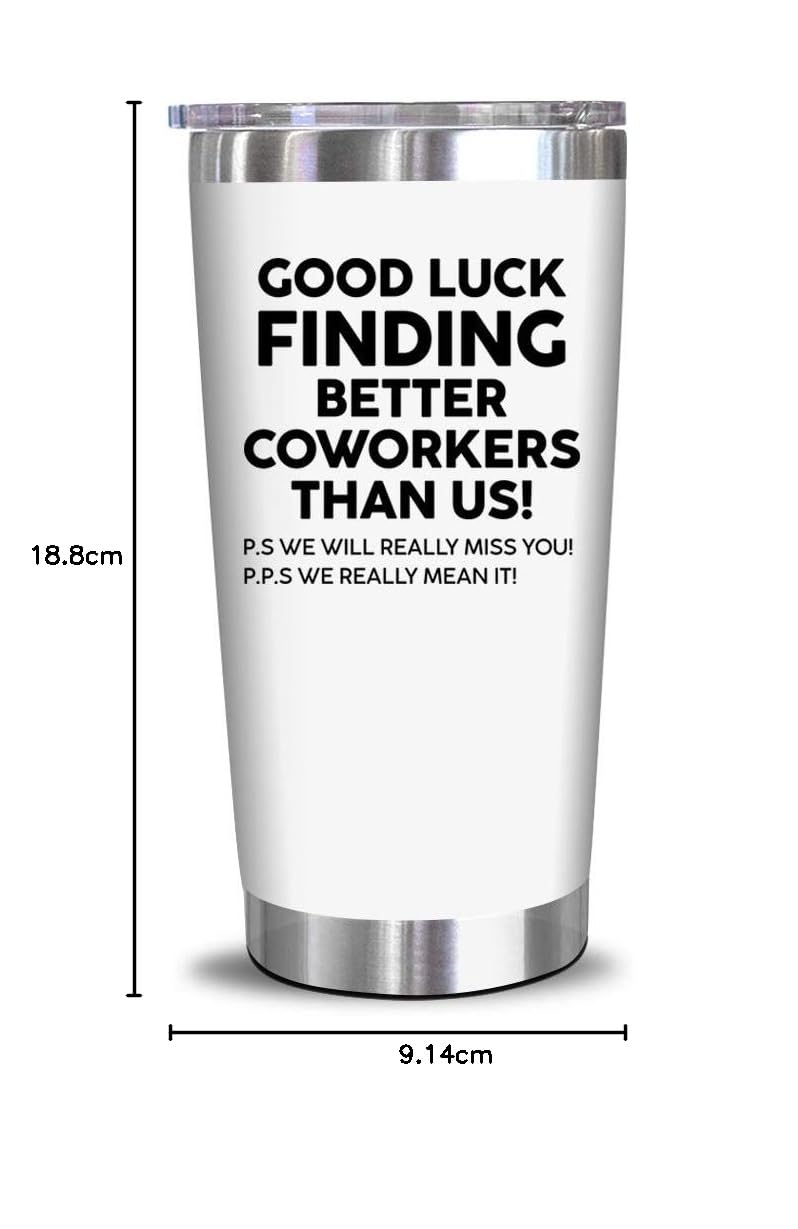 NewEleven Coworker Leaving Gifts - Farewell Gifts, Going Away Gift For Coworker - New Job, Goodbye, Good Luck Gifts For Coworkers, Colleagues, Boss, Men, Women, Friends - 20 Oz Tumbler