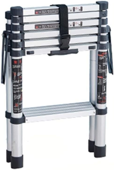 Telescoping Ladder Step Ladders Telescopic Ladders, Extension Step Ladders One Button Retraction Multi-Purpose Portable Collapsible Ladder Home Engineering