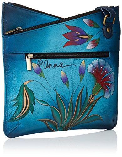 Anna by Anuschka Women's Genuine Leather V Top Multicompartment Cross Body| Hand Painted Original Artwork2
