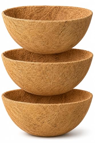 Y&M 3pcs 20 Inch Round Coco Fiber Hanging Basket Liner for 20 Hanging Planter