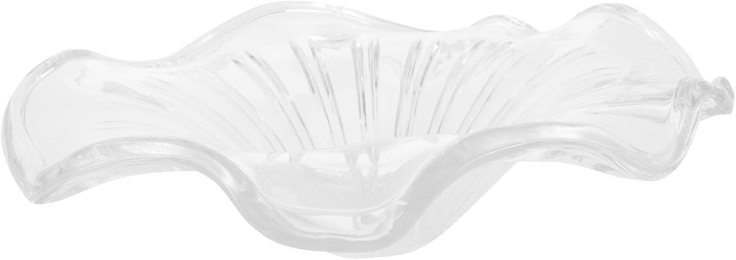 BESTonZON Clear Glass Flower Pendant Lamp Shade Cover Easy to Install Decorative Hanging Light Fixture for Living Room Bedroom and Dining Areas