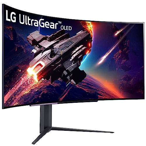 Image of LG 45 inch Ultragear OLED Gaming Monitor, WQHD(3440 x 1440), Incredible Speed @240Hz & 0.03ms, DCI-P3 98.5%, Anti-Glare, G-SYNC Compatible, FreeSync Premium, RGP Lighting, PBP, PIP, HDMI, DP (45GR95QE)