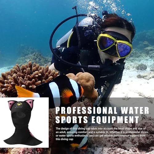 Capucha de buceo para animales evita agua en orejas de gatos nadadores 2