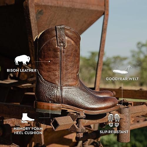 American Bison Men's Roper Boot Style 10002